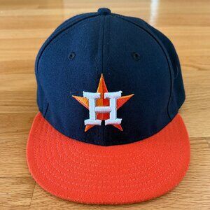 New Era 59FIFTY Houston Astros MLB Official On Field Fitted Hat Size 7 1/8